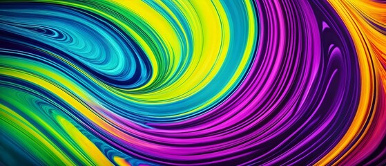 dynamic swirl pattern with vivid and contrasting psychedelic colors
