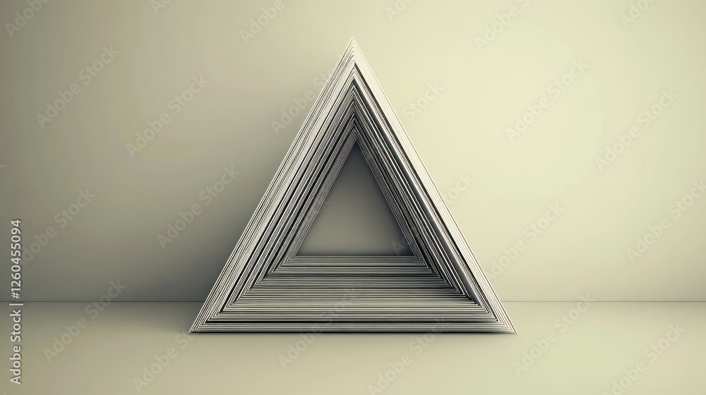 Poster abstract triangular structure: a minimalist composition