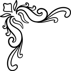 vintage ornaments frame swirls and scrolls decorations retro design vector