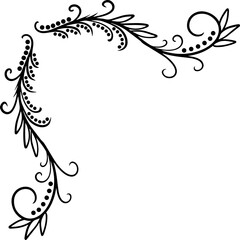 Vintage Retro Ornamental Decorative Border corner Frame