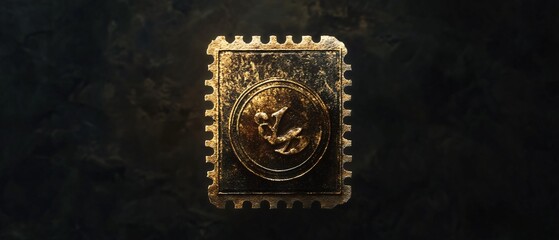 Ultra-Realistic Post Stamp Icon in Hyper-Detail