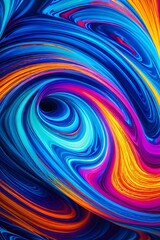 Fototapeta premium dynamic swirl pattern with vivid and contrasting psychedelic colors