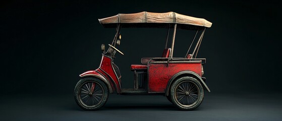 Ultra-Realistic Rickshaw Icon for Professional Use