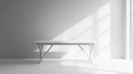 White Table by a Window in a Modern Home