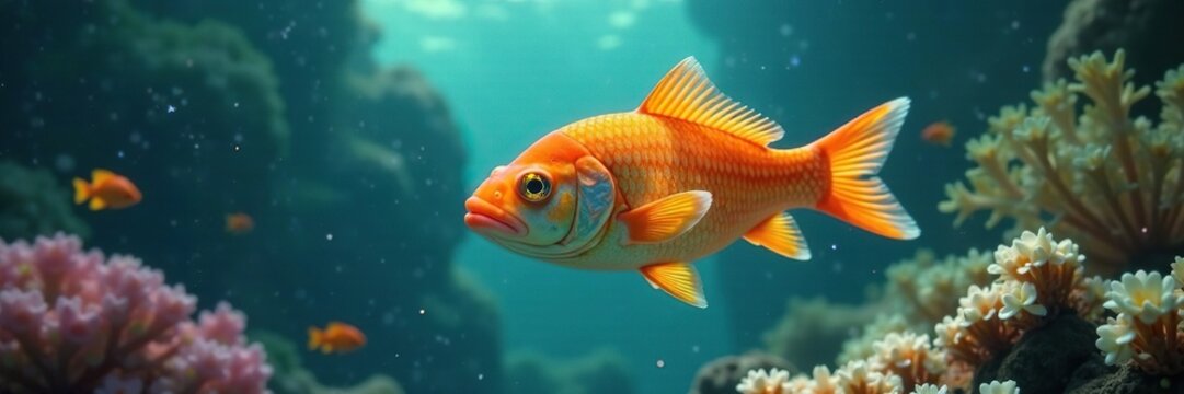 Ein kleines Tier aus bunten Fischen schwimmt durch die Koralle, korallenriff, gew?sser, unterwasserwelt