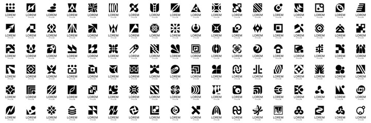 Abstract logos collection. Geometrical abstract logos. Icon design	
