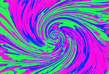 Obraz premium dynamic swirl pattern with vivid and contrasting psychedelic colors