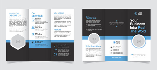 Trifold Brochure Template Design Vector File
