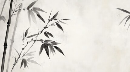 Hand-drawn botanical background with wispy floral elements on paper