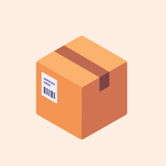 3d box package floating in the air