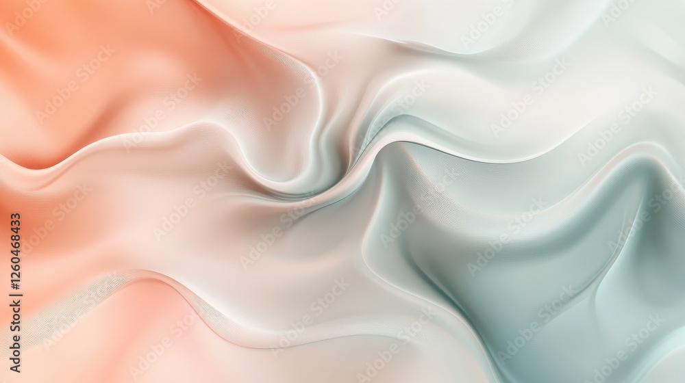 Poster abstract pastel fabric texture background with flowing waves