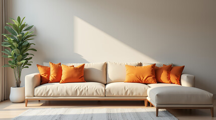modern living room with sofa
