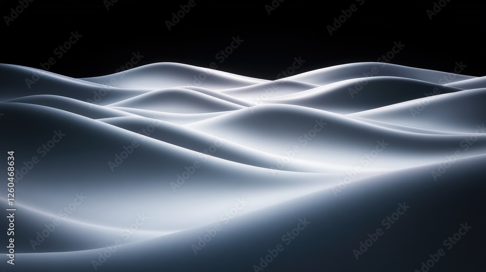 Aufkleber abstract waves in shades of light and shadow create a mesmerizing visual experience. the smooth curv