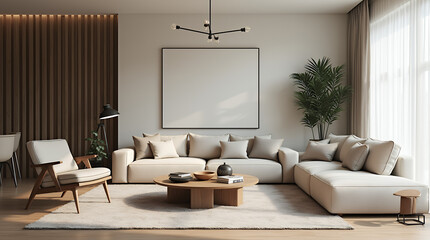 modern living room with sofa