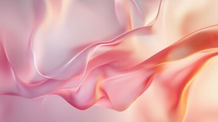 Obraz premium Abstract Pink and Orange Fabric Texture with Soft Waves