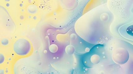 Comic-style bubbly shapes fading into a smooth pastel gradient
