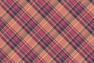 Tracery vector check background, paisley seamless pattern textile. Ceremony fabric tartan texture plaid in red and pink colors.