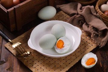 Telur Asin or  Salted eggs is a general term for dishes made from eggs that are preserved by...