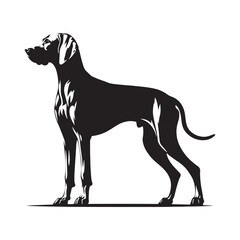 Well-defined Vizsla silhouette with a sharp and agile appearance - Vizsla illustration - minimal Vizsla vector - dog silhouette
