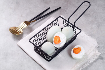 Telur Asin or  Salted eggs is a general term for dishes made from eggs that are preserved by salting. 
