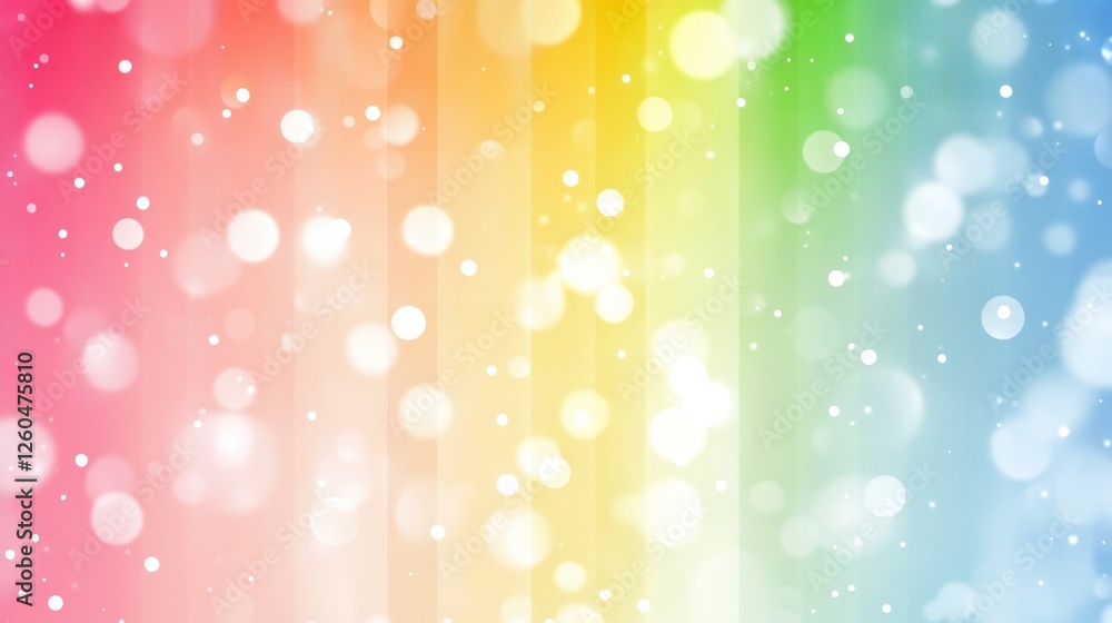 Aufkleber vibrant rainbow gradient background with bokeh lights and soft glow