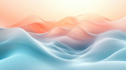 Fototapeta premium Abstract smooth gradients with tranquil colors. Featuring soft transitions and calming hues. Emphasizing serenity and elegance. Ideal for wellness and artistic-themed designs.