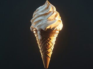 Ultra-detailed Ice Cream Icon with Realistic Details
