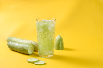 Es Timun Serut. Indonesian Refreshment Drink Made from Shredded Cucumber with Lime
