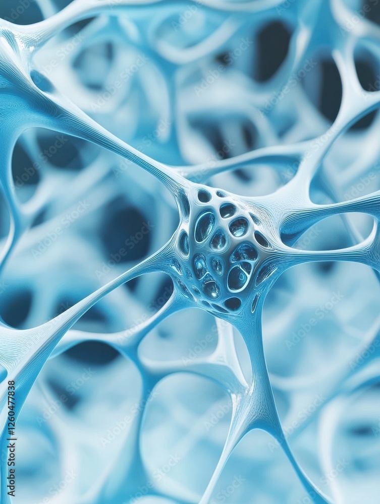 Poster abstract connections on blue background. tech concept. 3d rendering