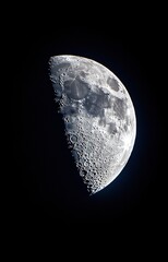 Low Angle Moonlit Sky View