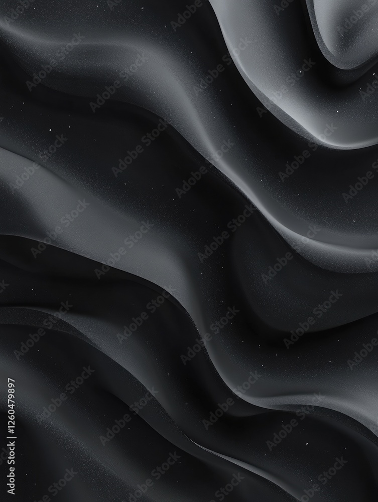 Poster dynamic and mesmerizing abstract black wavy background with a captivating textured pattern