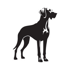 Well-defined Weimaraner silhouette created for versatile applications - Weimaraner illustration - minimal Weimaraner vector - dog silhouette
