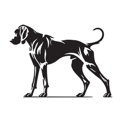 Precision-crafted Weimaraner silhouette for stylish graphics - Weimaraner illustration - minimal Weimaraner vector - dog silhouette
