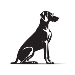 Professional Weimaraner silhouette ideal for logos and branding - Weimaraner illustration - minimal Weimaraner vector - dog silhouette
