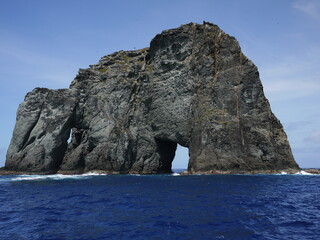 Fototapeta premium 小笠原の穴の開いた巨大な岩