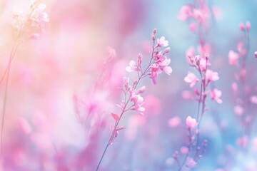 Pastel Pink Flowers in Soft Focus