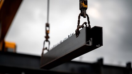 Obraz premium Steel Beam Construction: Industrial Strength and Precision