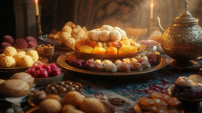 Traditional Novruz Sweets Mutaki, Azerbaijani Cuisine Delicacy