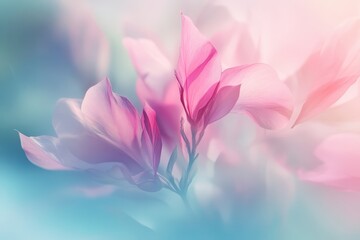 Fototapeta premium Soft Pink Flower Blossom in Pastel Tones