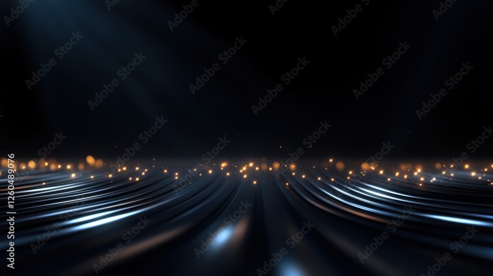 Poster a mesmerizing abstract view of glowing lines and lights