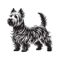 Versatile White Terrier silhouette with a refined artistic touch - White Terrier illustration - minimal White Terrier vector - dog silhouette
