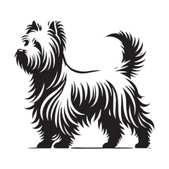 Stylish White Terrier silhouette ideal for pet-related branding - White Terrier illustration - minimal White Terrier vector - dog silhouette
