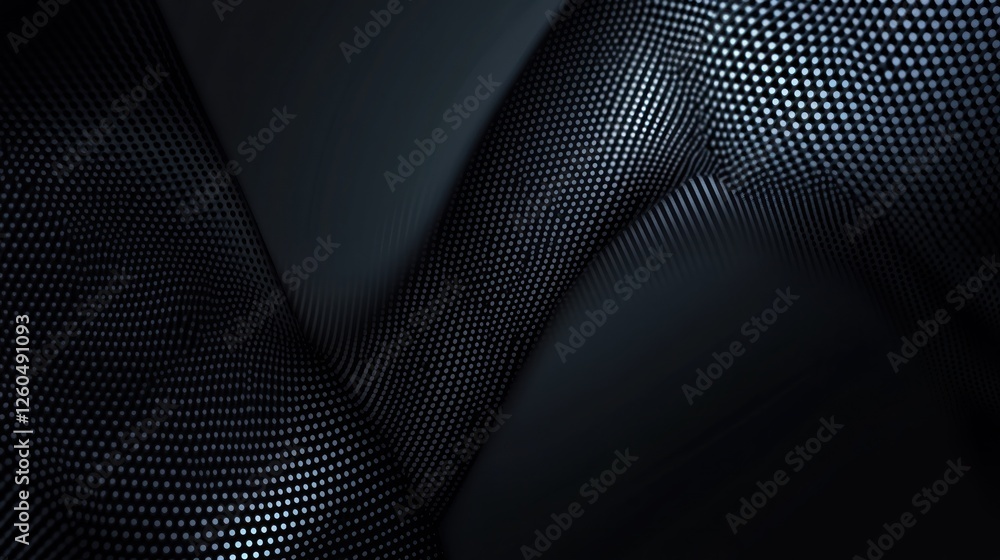Aufkleber dark minimalist abstract dotted and lined background with subtle waves