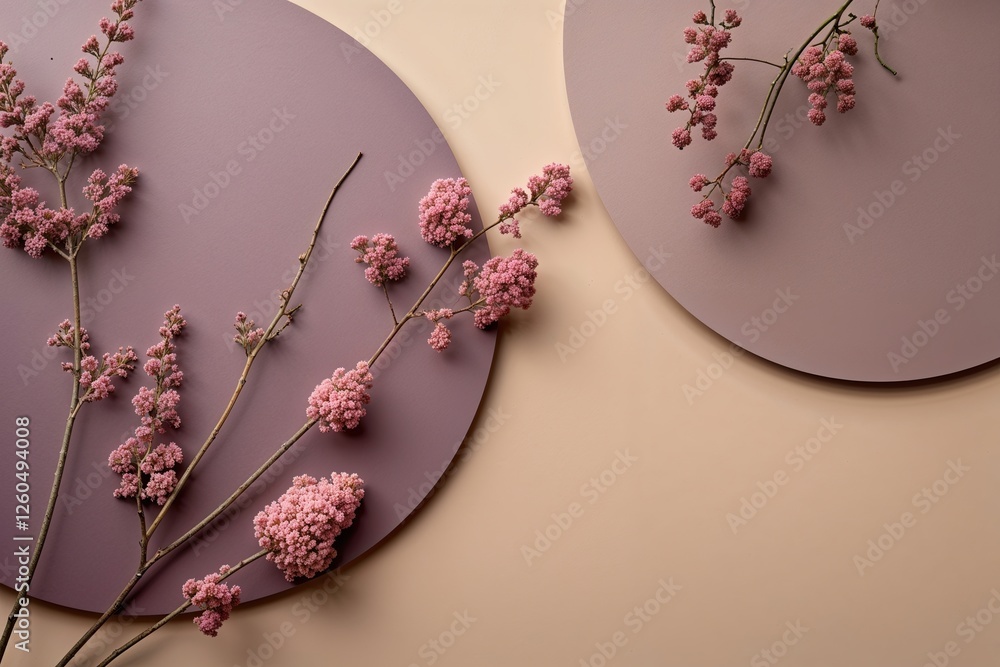 Aufkleber sophisticated beige and mauve halftone background with elegant design elements