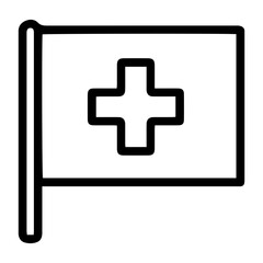 Line art illustration of the flag of Switzerland. Symbolizes Switzerland, Swiss culture, history, neutrality, and precision. Perfect for travel, culture, history, and international relations concepts