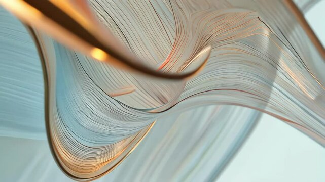 A flowing wave of colors and lines, showcasing dynamic movement and artistic fluidity in a visually captivating manner.