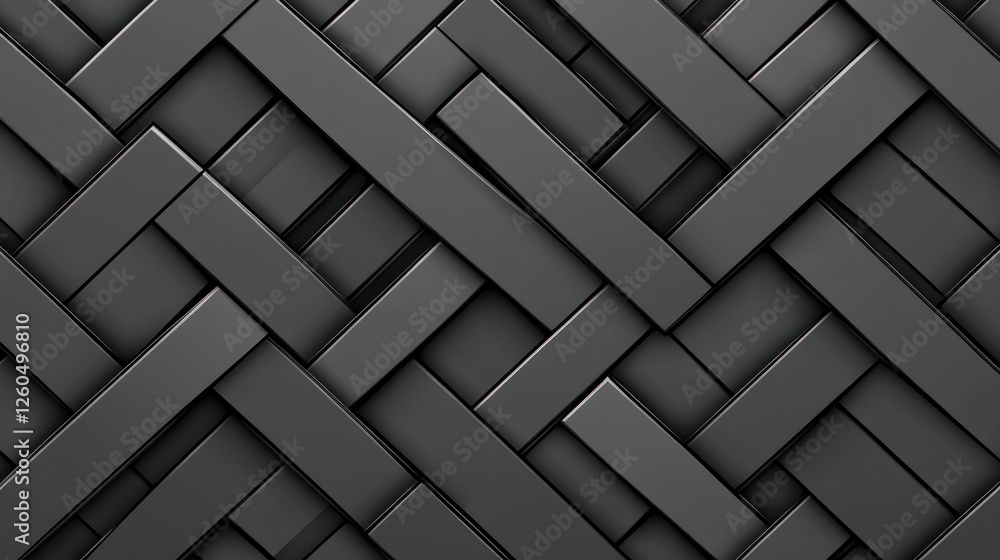 Poster elegant black interwoven pattern with subtle reflections and textures