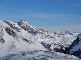 Blick zum Mosermandl 2679m, links daneben der Windischkopf 2609m