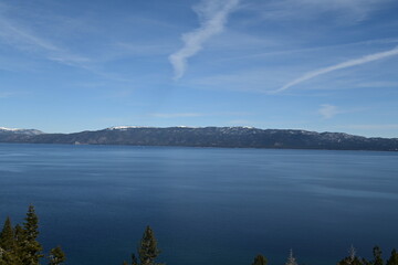 Beautiful view of Lake Tahoe, California in winter