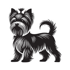Professional Yorkshire Terrier silhouette for diverse creative projects - Yorkshire Terrier illustration - minimal Yorkshire Terrier vector - dog silhouette
